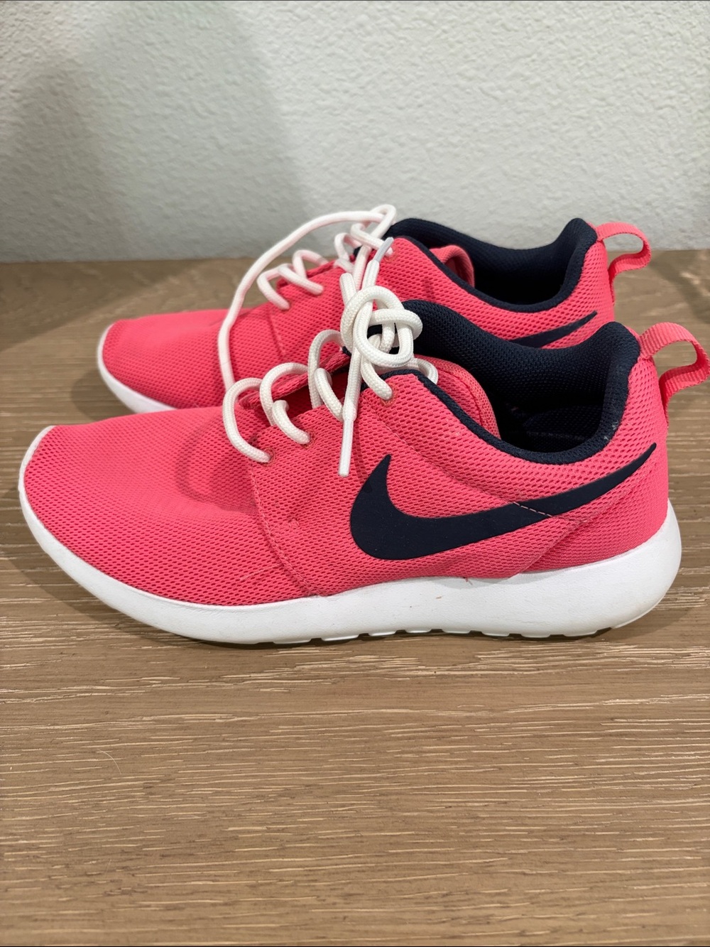 Nike Hot Pink and Navy Breathable Athletic Sneakers